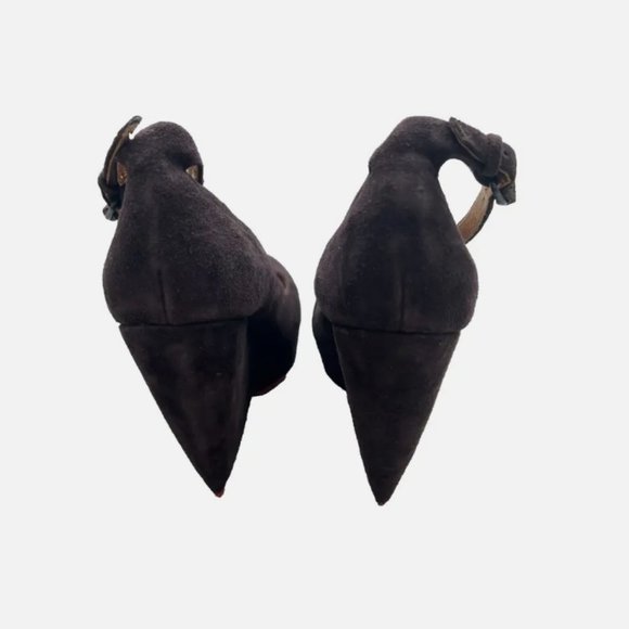 L.A.M.B by GWEN STEFANI Brown SUEDE Platform SHOES Wedge HAVANA ( 7.5 ) - Picture 5 of 5